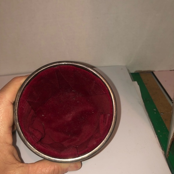 Vintage Silver Jewelry Box with Rose Design, silver plated zinc, Elegance - Picture 6 of 11